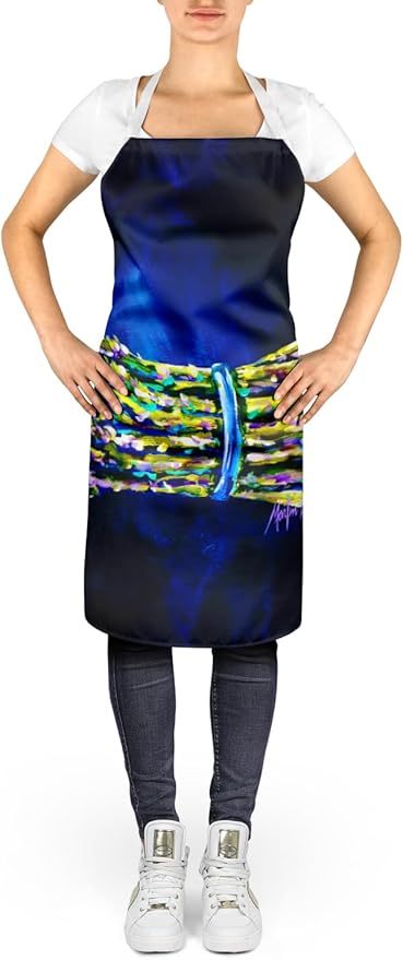 Caroline's Treasures Jaimie's Bunch Asparagas Apron Cooking Kitchen Server Baking Crafts Gardening for Adult Women Men, Unisex, Large, Multicolor