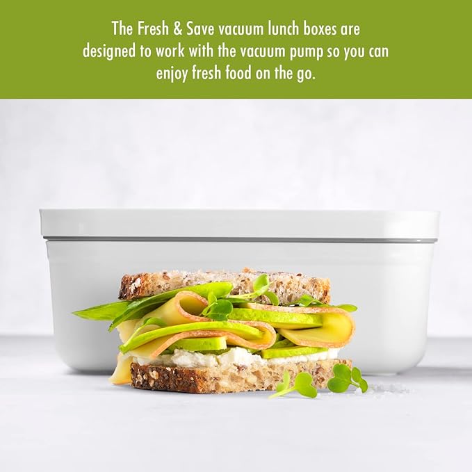 ZWILLING Fresh & Save Plastic Lunch Box, Airtight Food Storage Container, Meal Prep Container, BPA-Free, White - Large