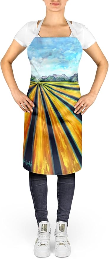 Caroline's Treasures Silos Farm Land Apron Cooking Kitchen Server Baking Crafts Gardening for Adult Women Men, Unisex, Large, Multicolor