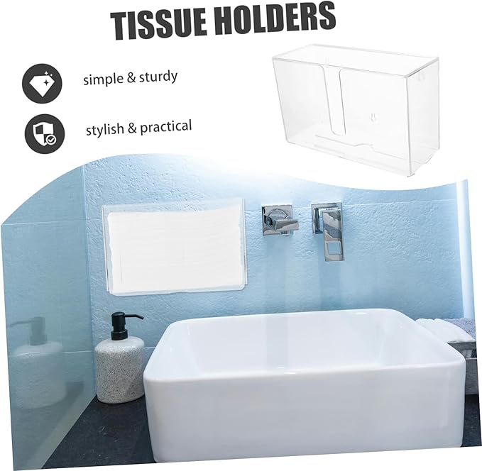 PRETYZOOM Large Touchless Wall-Mounted Paper Towel Dispenser Lid Bathroom Napkin Holder for Easy Access for Kitchens and Commercial Use