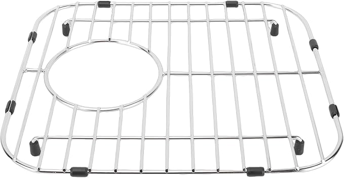 Zerodis Kitchen Sink Grid Protector Stainless Steel Dish Drying Rack for Single Bowl Sinks Kitchen Tools