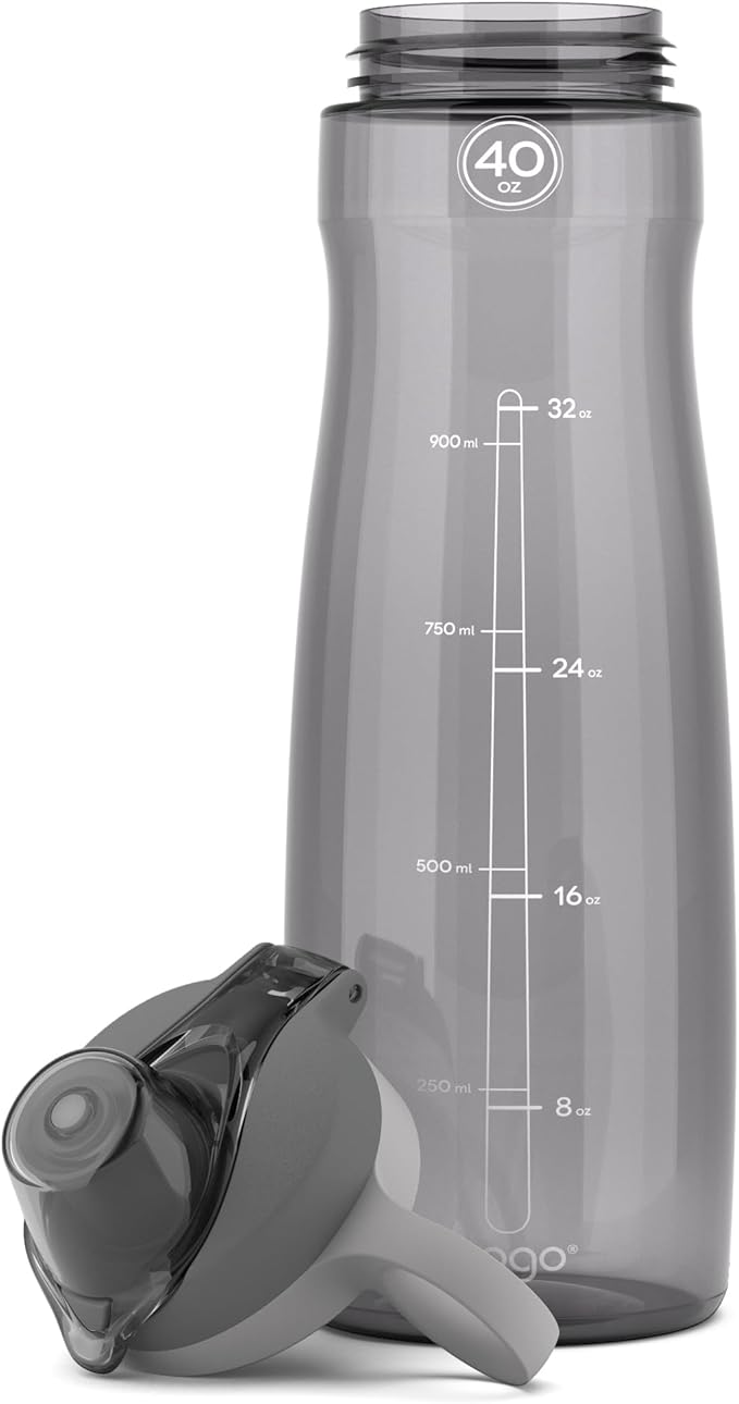 Pogo Plastic Water Bottle with Chug Lid and Carry Handle, Reusable, BPA Free, Dishwasher Safe, Perfect for Travel, School, Outdoors, and Gym | 18oz, 32oz, 40oz, 64oz