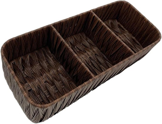 Capacity Woven Organizing Basket Woven Box for Desktop Decorative Storage