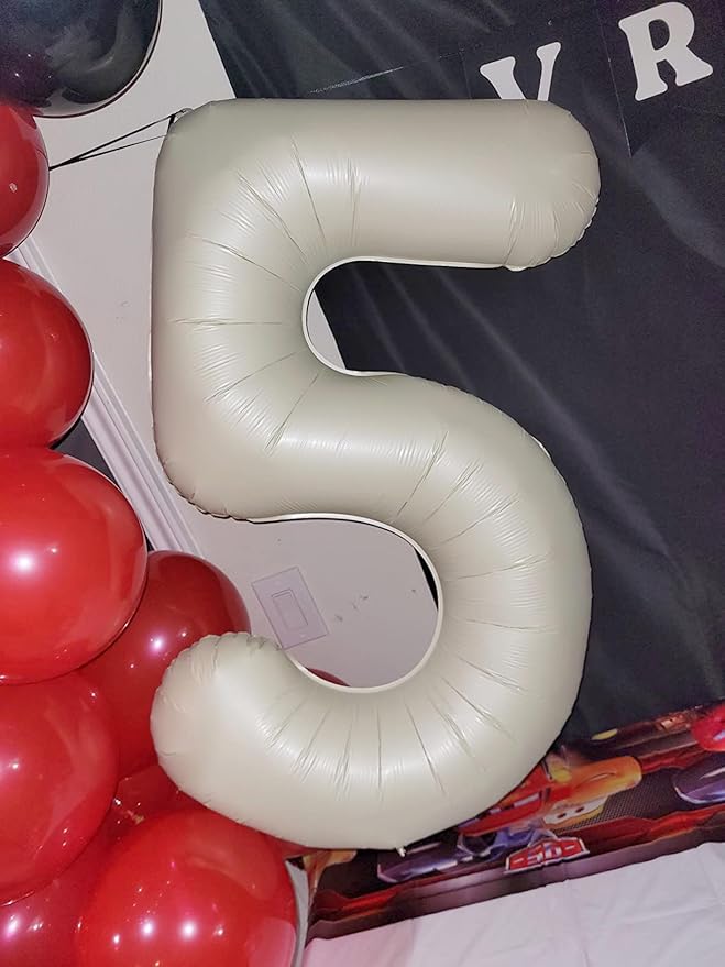 Number 0 Balloons 40 Inch Cream White Number Balloons for 10 20 30 40 50 60 70 80 90 100 Numbers Balloon Birthday Decorations Wedding Event Baby Shower