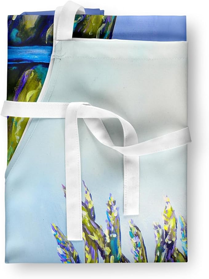 Caroline's Treasures Fresh Bunch Asparagus Apron Cooking Kitchen Server Baking Crafts Gardening for Adult Women Men, Unisex, Large, Multicolor