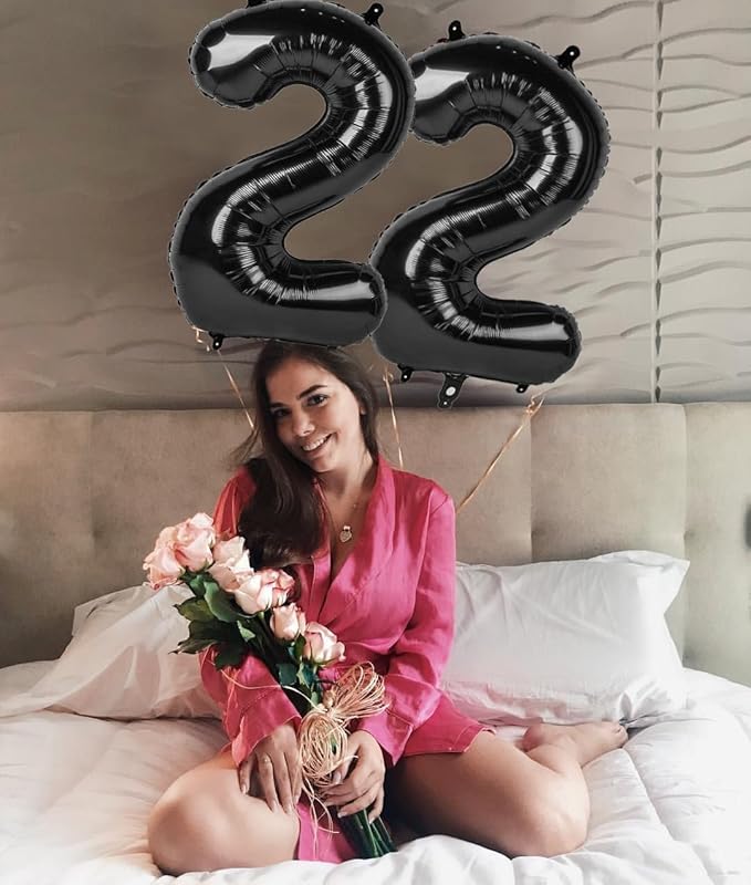 40 Inch Black 27 Number Balloons, 72 Balloons for Women Men, Birthday Party Decorations for Wedding, Anniversaries, Celebration Party, Graduation, Photo Prop
