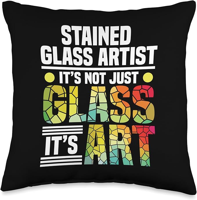 Stained Glass Grinder Glass Sheets Stained Glass Artist Throw Pillow