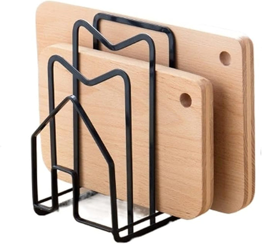 Kitchen Storage Rack Rack Shelf Stand Multi Layer Space Saving Rusoof Cutting Board l Kitchen Organizer Pot Lid Holder Home Storage Shelves (Color : A BLACK) (B Black)