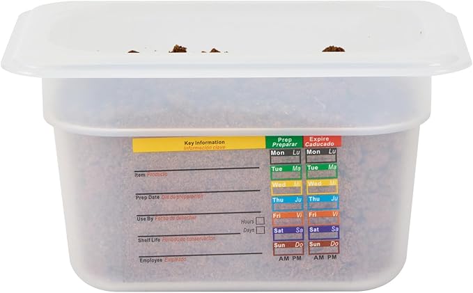 Restaurantware Food Storage Container 10 Pack of 6.8 x 4.2 x 3.9 Inches Plastic Stackable Storage Box White Reusable Label Container Dishwasher Safe For Restaurants And Kitchens