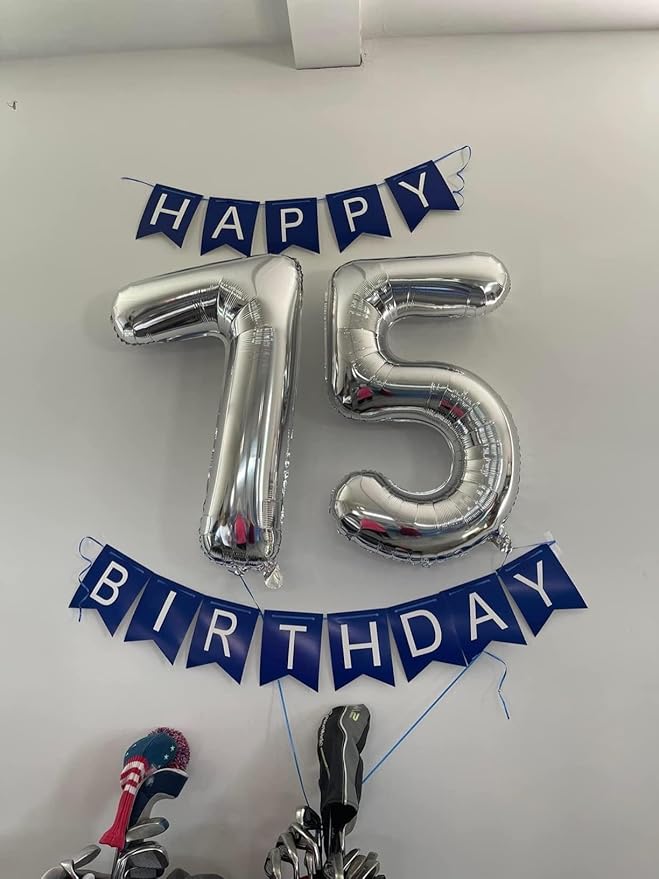 Balloons Number 5, Silver Balloon Numbers for Girls Boys 40 Inch Happy Birthday Decorations for 5 15 25 2025 Graduation Wedding Anniversaries