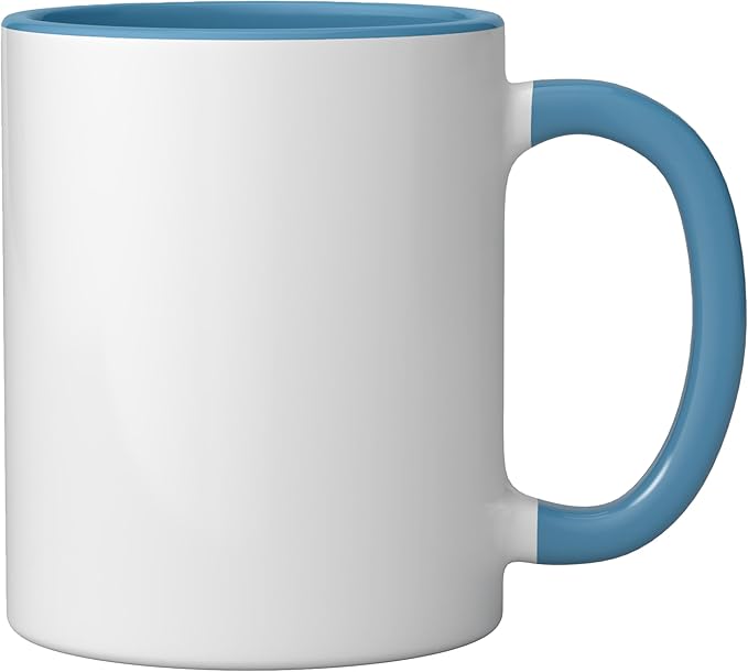 Penguin Abducted Alien Spacecraft Outer Space Abduction Ceramic Mug, Blue/White