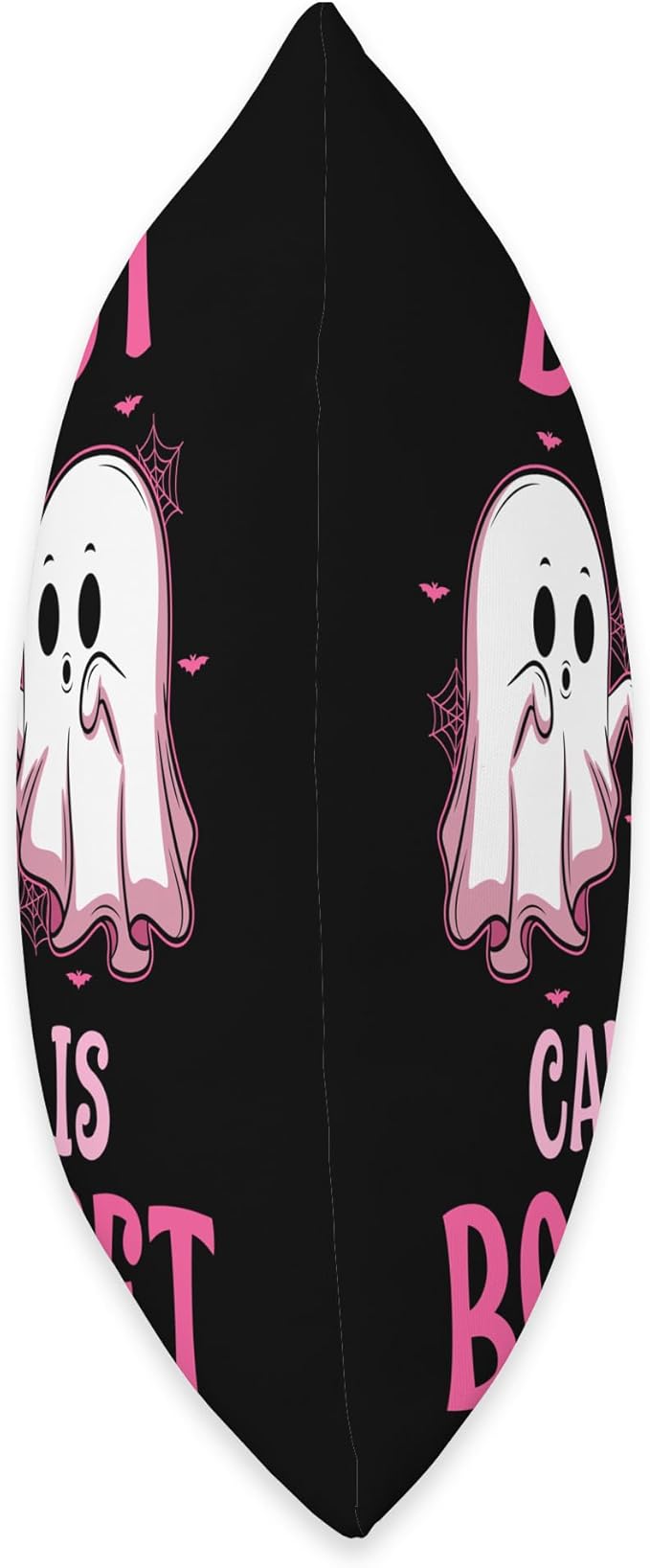 Halloween Fight Breast Cancer Pink Ribbon Support Breast Cancer is Boo Sheet Throw Pillow, 16x16, Multicolor