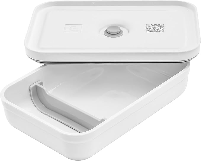 ZWILLING Fresh & Save Plastic Flat Lunch Box, Airtight Food Container, Meal Prep Container, BPA-Free, Grey - Large