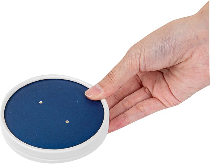 Restaurantware Bio Tek Blue Paper Soup Container Lids, 200 Disposable, 12 Ounce, Round, Modern Style, Airtight, Sold Separately