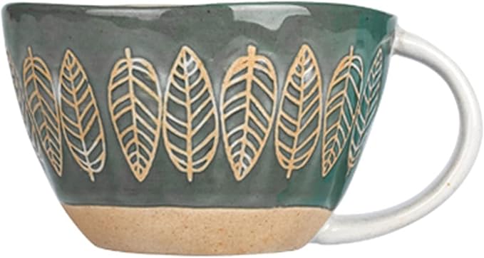 Latte Mug 10.5 Oz Japanese Vintage Ceramic Coffee Mug with Handgrip Heat Resistant Coffee Cup for Breakfast Milk Oatmeal Coffee Office Home for Any Kitchen (Color : 1) (D)