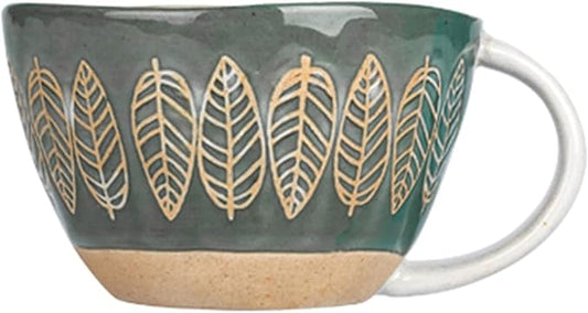 Latte Mug 10.5 Oz Japanese Vintage Ceramic Coffee Mug with Handgrip Heat Resistant Coffee Cup for Breakfast Milk Oatmeal Coffee Office Home for Any Kitchen (Color : 1) (D)