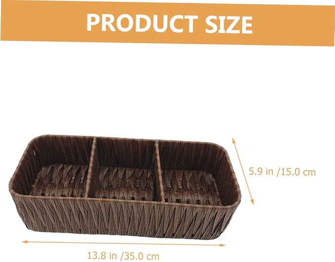 Capacity Woven Organizing Basket Woven Box for Desktop Decorative Storage