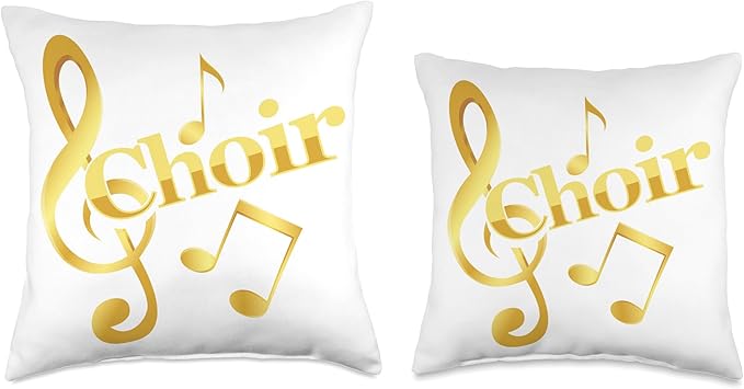 Choir Singer Singing Sheet Music Clef Voice Vocal Throw Pillow