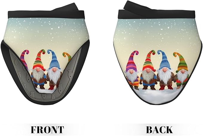 2 Pcs Mini Silicone Oven Mitts Christmas Gnome Heat Resistant Grill Gloves with Hanging Loop, Funny Winter Little Kitchen Mittens for Cooking Baking BBQ
