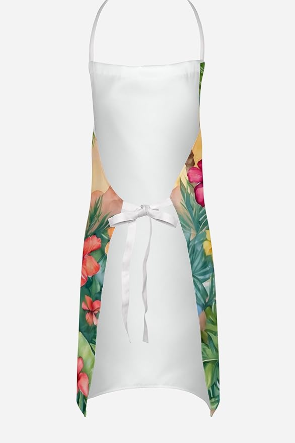 Caroline's Treasures Saluki Luau Apron Cooking Kitchen Server Baking Crafts Gardening for Adult Women Men, Unisex, Large, Multicolor