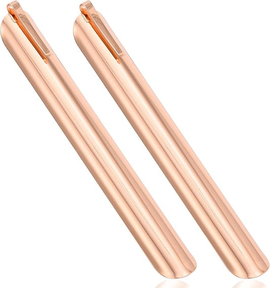 Food Scraper, Restaurant Table Crumb Sweepers, Crumb Cleaner Tool for Kitchen, Stainless Steel Crumb Catcher for Crumbs, Crumber Tool Server Accessories for Waitresses Waiters (2 PACK, Rose Gold)