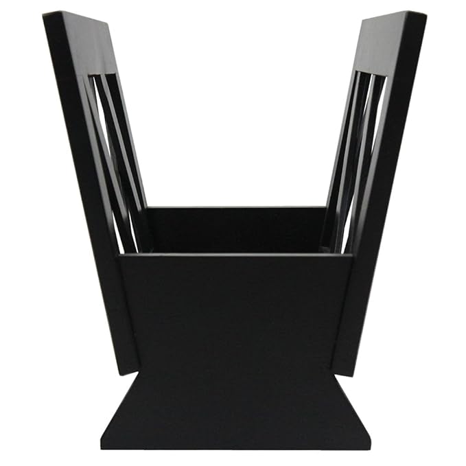 Oceanstar Contemporary Wood Magazine Rack, Black