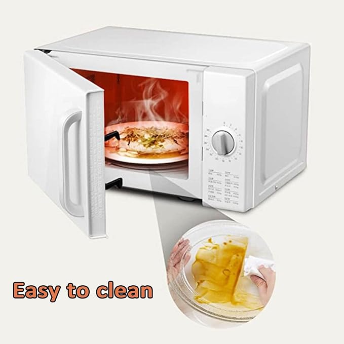 LIGUOYI Universals Microwave Turntable Glass Plate with 3 Fixtures, 0.5cm Thicke, 360° Microwave Glass Turntable Plate, Microwave Glass Tray Scratch-Resistants, High Temperature Resistants