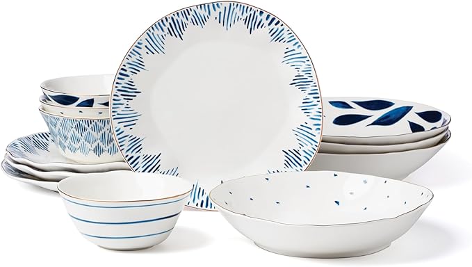 Lenox 897387 Blue Bay 12-Piece Dinnerware Set