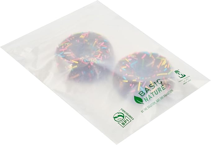 Restaurantware Food Storage Bags 100 Count 9 x 6 Inches Translucent Adhesive Bags Plastic Reusable Translucent for Cold Food Storage