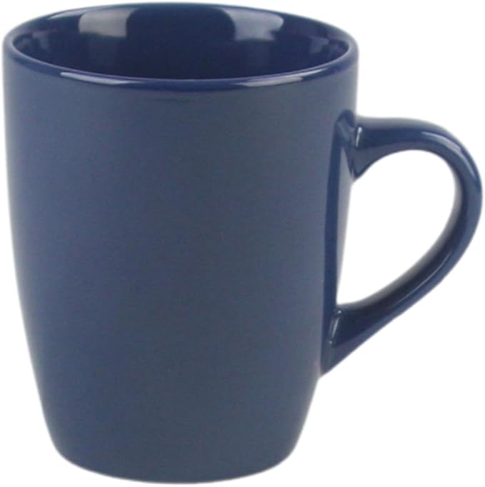 10 Strawberry Street Coupe Stoneware Set of 4 Coffee Mugs, Cobalt Blue