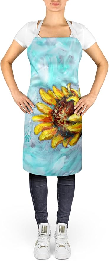 Caroline's Treasures Yellow Sun Sunflowers Apron Cooking Kitchen Server Baking Crafts Gardening for Adult Women Men, Unisex, Large, Multicolor