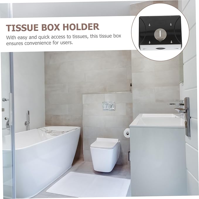 Wall-Mounted Touchless Paper Towel Dispenser for Bathroom Kitchen and Hotel Black Hand Towel Holder Easy Access for Commercial Use Suitable for Wall Surface