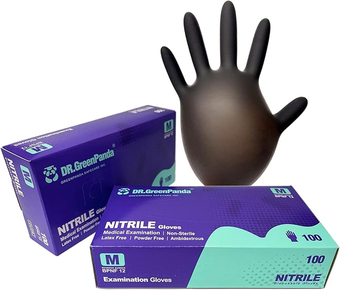 Dr.GreenPanda Nitrile Gloves - 3 Mil - Food Safe & Medical Exam Disposable Gloves - Latex Free Powder Free Non-Sterile