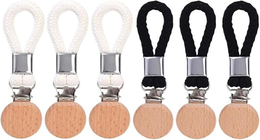 15pcs Braided Bathroom Towel Clips Multipurpose Clothes Hats Organizer Holder Slip Metal Clamp Kitchen Home Storage(Black)