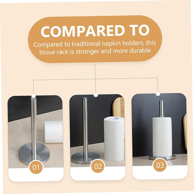 Upright Tissue Shelf Napkin Shelf Kitchen Paper Towel Rack Matte Commercial Use