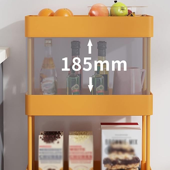 Kitchen Storage Rack Kitchen Rack Floor-to-Ceiling Multi-Layer Removable Crevice Storage Rack Supplies Home Space-Saving Storage Shelves (Color : A-40.5x13.5x87cm) (D 40.5x13.5x62cm)