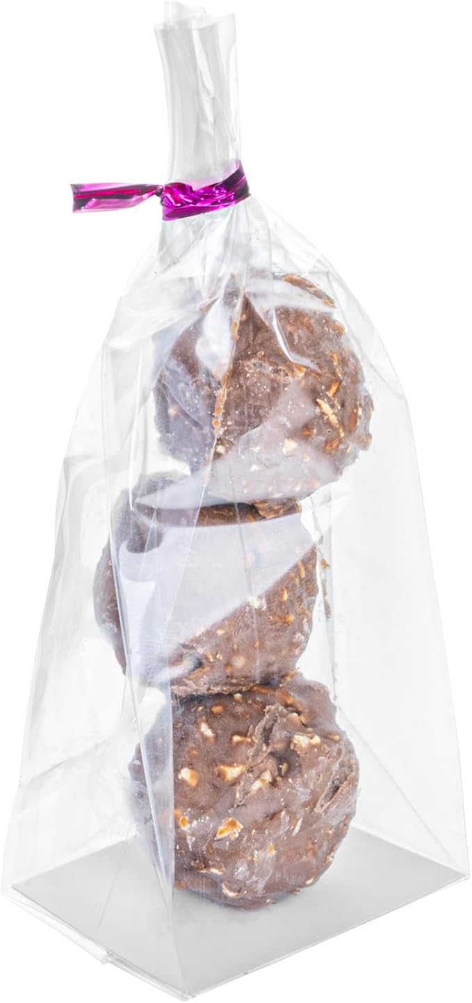 Restaurantware Bag Tek 2 x 1.5 x 5 Inch Retail Bags 100 Durable Candy Bags - Gusset Sleeved Disposable Clear BOPP Gusset Bags Flat-Bottomed For Restaurants Cafes And Delis