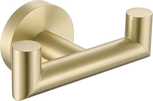 Angle Simple Bathroom Towel Hook, SUS304 Stainless Steel Robe Hook, Hand Towel Holder Wall Mount, Brushed Gold