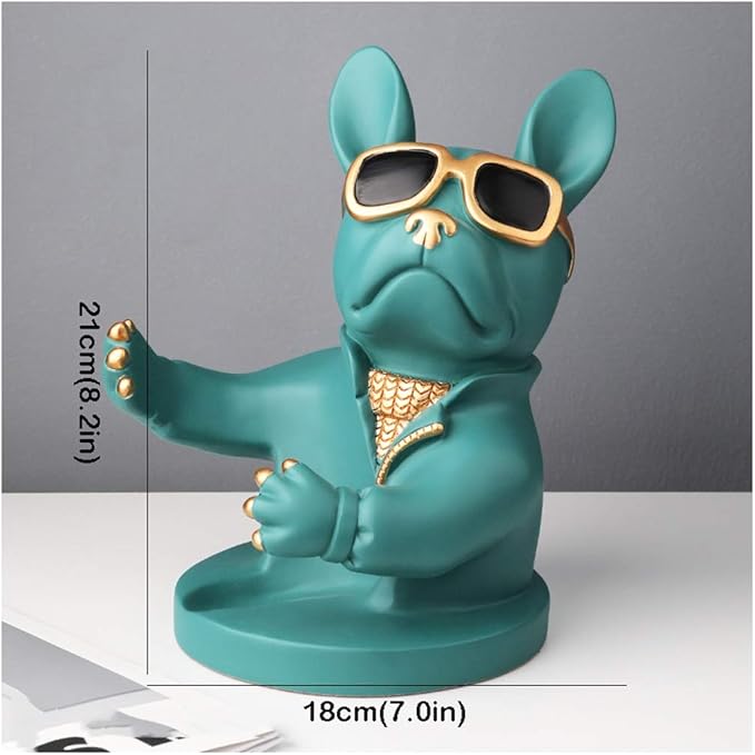 Wine Rack Creative Animal Dog Shape Wine Rack Handmade Resin Desktop Artwork Kitchen Decorations Wine Storage Box(Black and Green) Wine Bottle Holder (Color : Brass) (Brass)