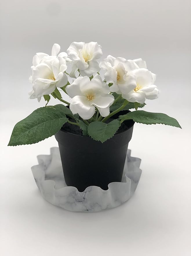 Andreas Silicone LP4-387 White Marble 4" Lillie Pad