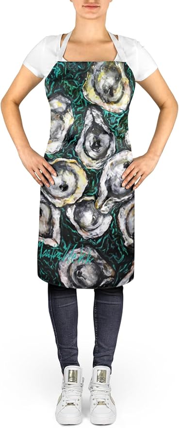 Caroline's Treasures Oyster Lily Apron Cooking Kitchen Server Baking Crafts Gardening for Adult Women Men, Unisex, Large, Multicolor