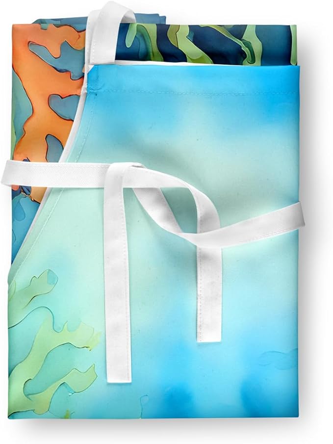 Caroline's Treasures Seaweed Apron Cooking Kitchen Server Baking Crafts Gardening for Adult Women Men, Unisex, Large, Multicolor