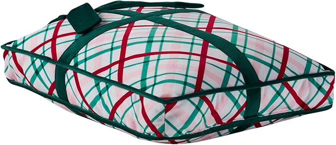 Hallmark - Decorative Throw Pillow for Couch or Bed, Holiday Home Décor, 12.5" x 13", (Gift Plaid, Multi)
