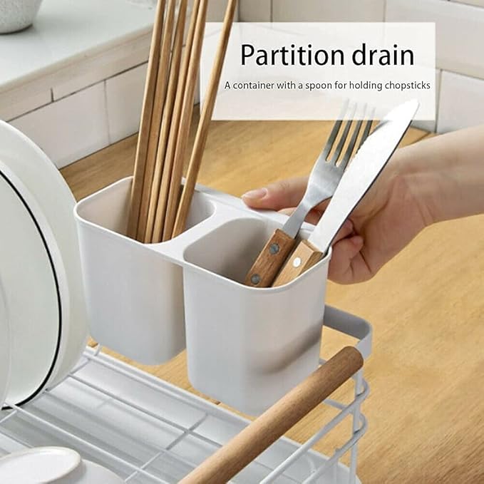 Metal Wire Dish Drainer Cutlery Draining Holder Plates Rack Kitchen Sink Rack