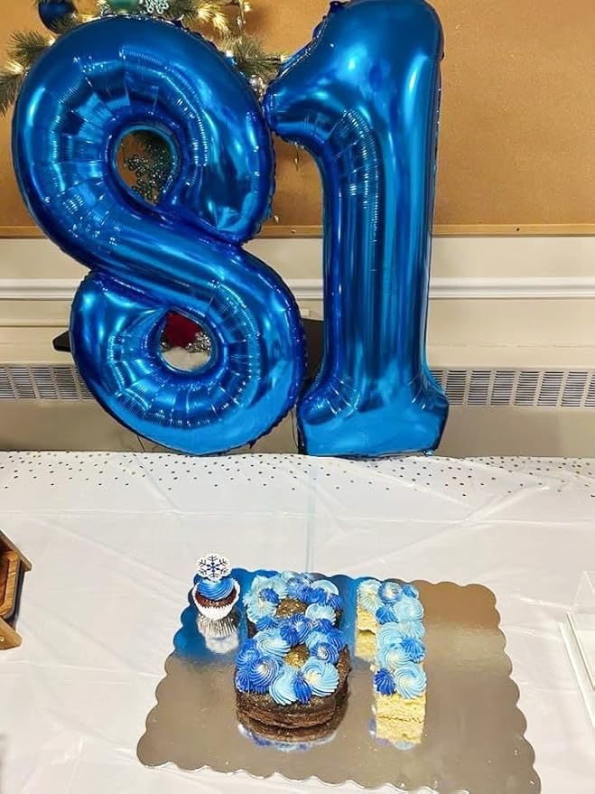 40 Inch Birthday Balloons 28 Number Baloons for Happy Birthday Decorations Supplies, Dark Blue Balloons for Celebration Party, Graduation, Photo Prop
