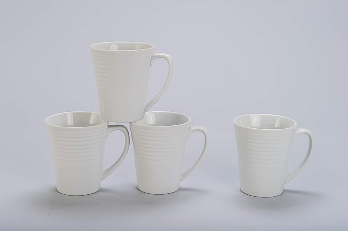 BIA Cordon Bleu Porcelain Ribbed Coffee Mug, One Size, White (903108S4SIOC)