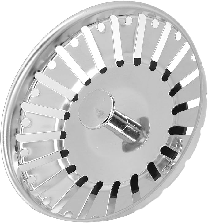 ZJchao Drain Strainer, Kitchen Drain Strainer, Rubber Stainless Steel, Thickening Basket for Standard Drains