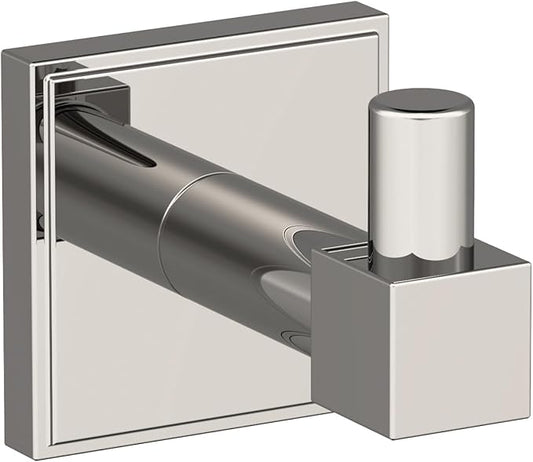 Amerock BH36070PN | Polished Nickel Single Robe Hook | 1-7/8 in. (48 mm) Length Towel Holder | Appoint | Towel Hook for Bathroom | Bathroom Hardware | Bath Accessories