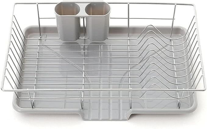 Large Dish Drainer Rack Kitchen Sink Washing Plate Cutlery Draining Board Holder