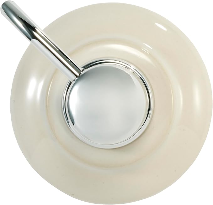 Nicole Miller – Lotion Pump, Glossy Ceramic with Embossed Trellis & Reactive Glaze, Soap or Lotion Dispenser for Bathroom, Kitchen or Vanity (Lyra)